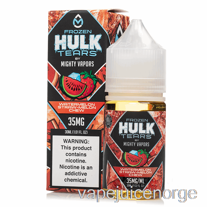 Vape Uten Nikotin Frossen Vannmelon Halm Melon Tygge - Hulk Tears Salter - 30ml 50mg